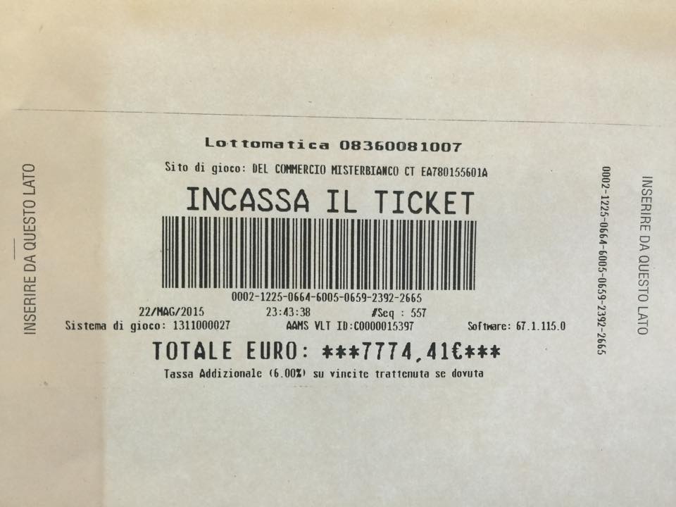 jackpot sala vlt 22 maggio