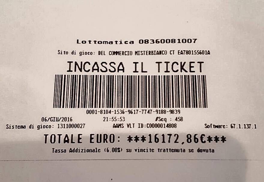 jackpot vlt 6 giugno